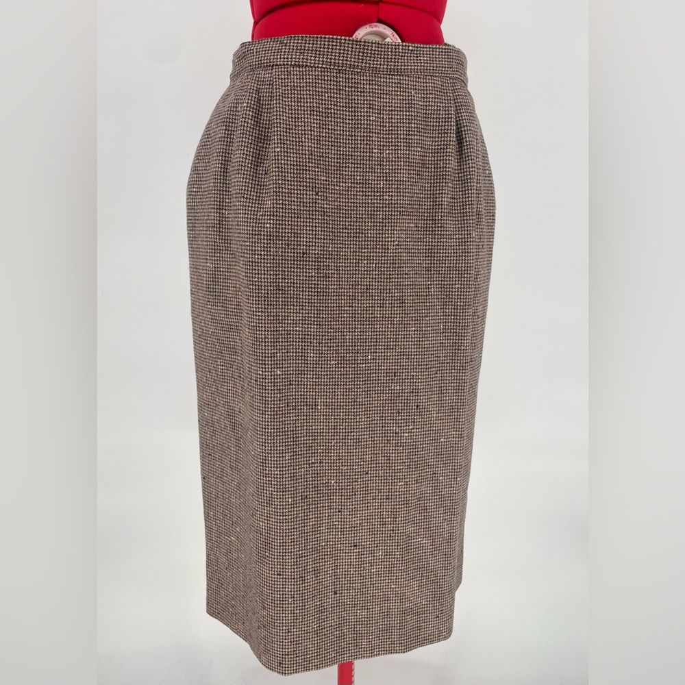 Vintage Pendleton Brown Houndstooth Wool High Ris… - image 5